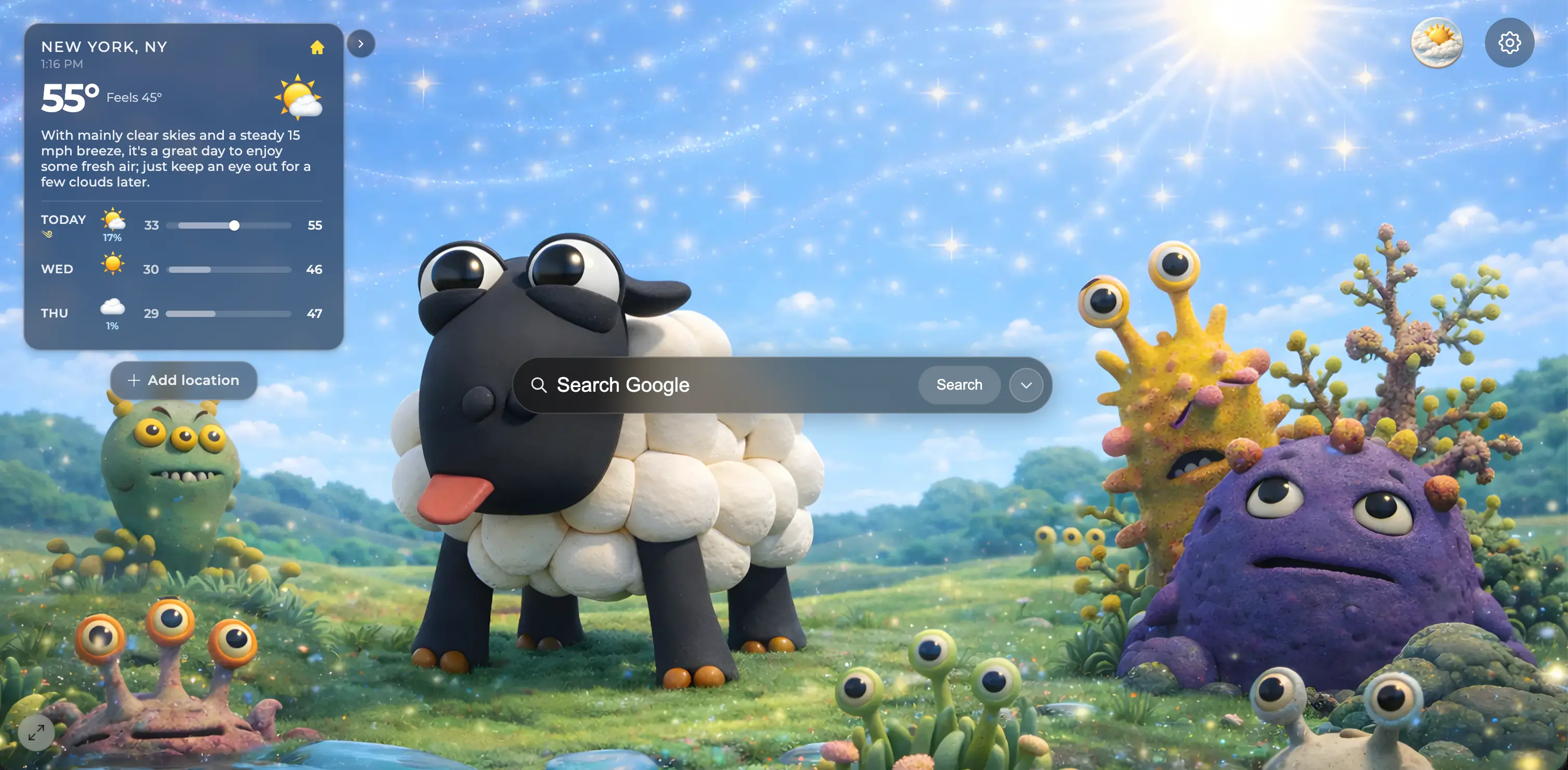 Immersive fullscreen view